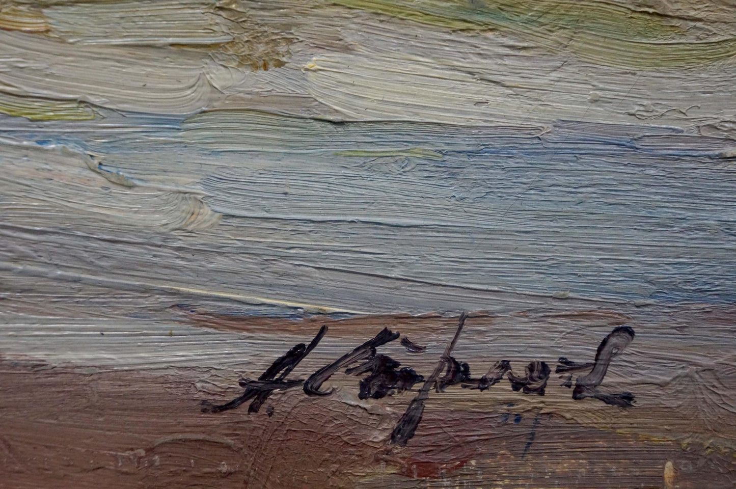 Oil painting Volga Strelov Arkady Efimovich