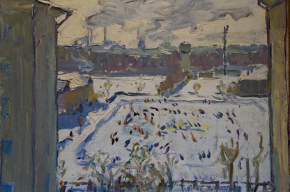 Oil painting City life