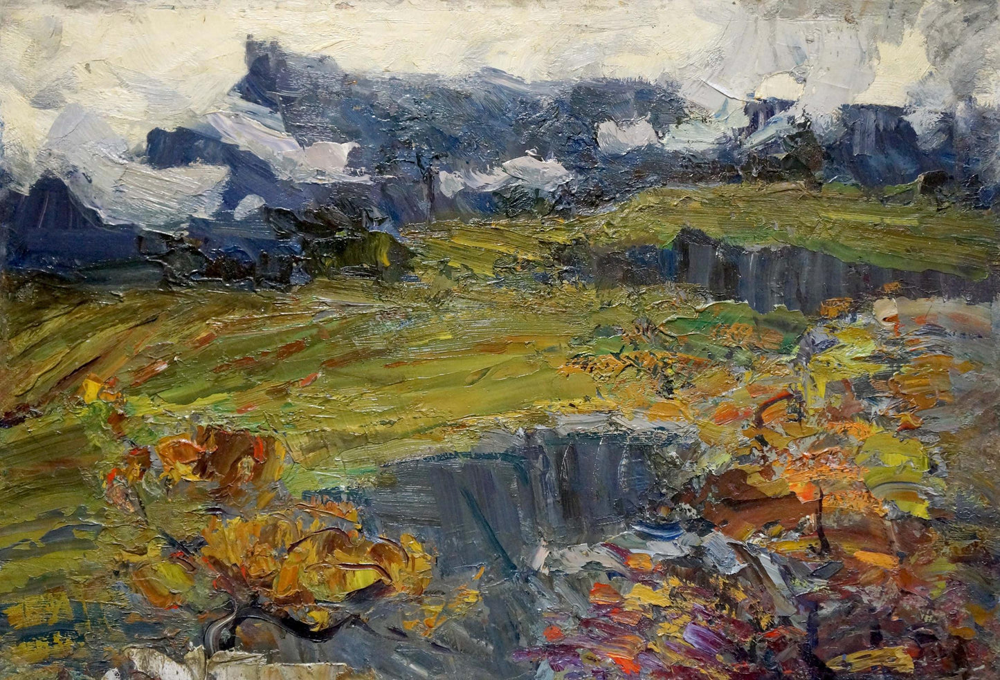Oil painting Mountain landscape Stremsky Alexander Ivanovich