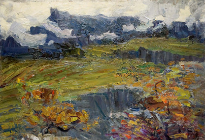 Oil painting Mountain landscape Stremsky Alexander Ivanovich