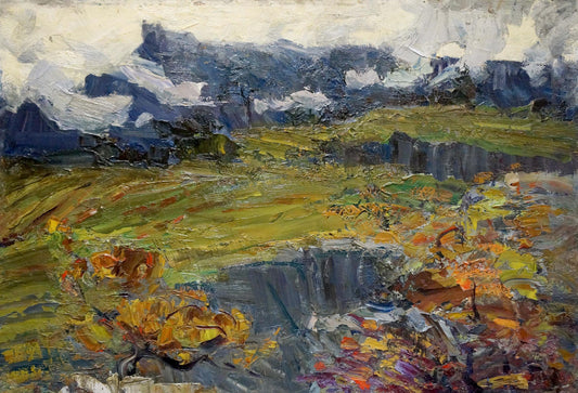 Oil painting Mountain landscape Stremsky Alexander Ivanovich
