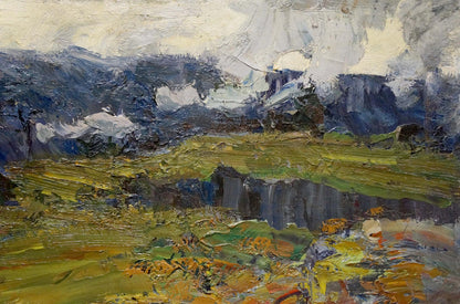 Oil painting Mountain landscape Stremsky Alexander Ivanovich