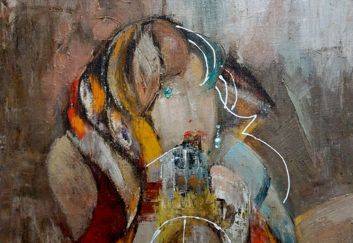 Abstract oil painting Attend Alexander Lvovich Schwartz