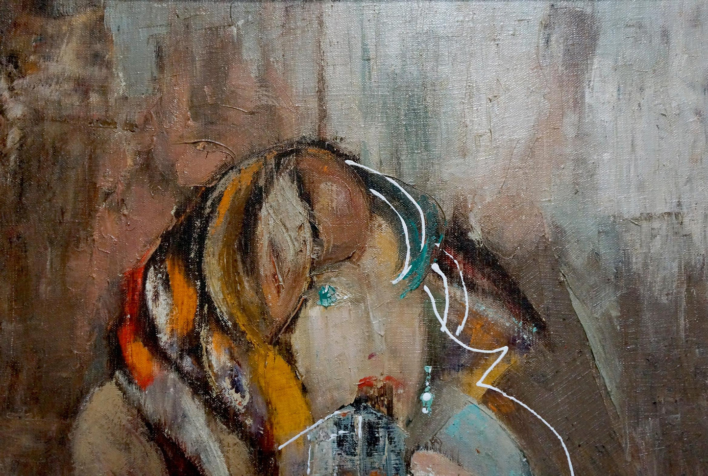 Abstract oil painting Attend Alexander Lvovich Schwartz