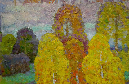 Oil painting Birch trees grow Ruban Grigory Savelievich