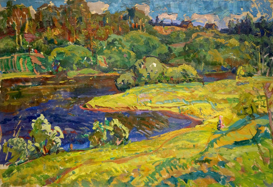 Oil painting Summer landscape Gaiduk Viktor Kirillovich
