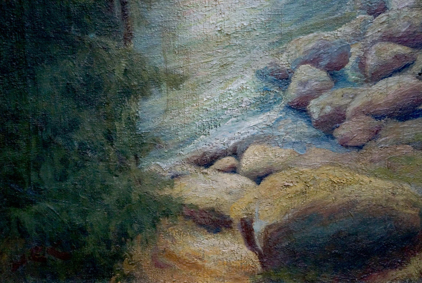 Oil painting Shore landscape Sabadysh Petr Evlampievich