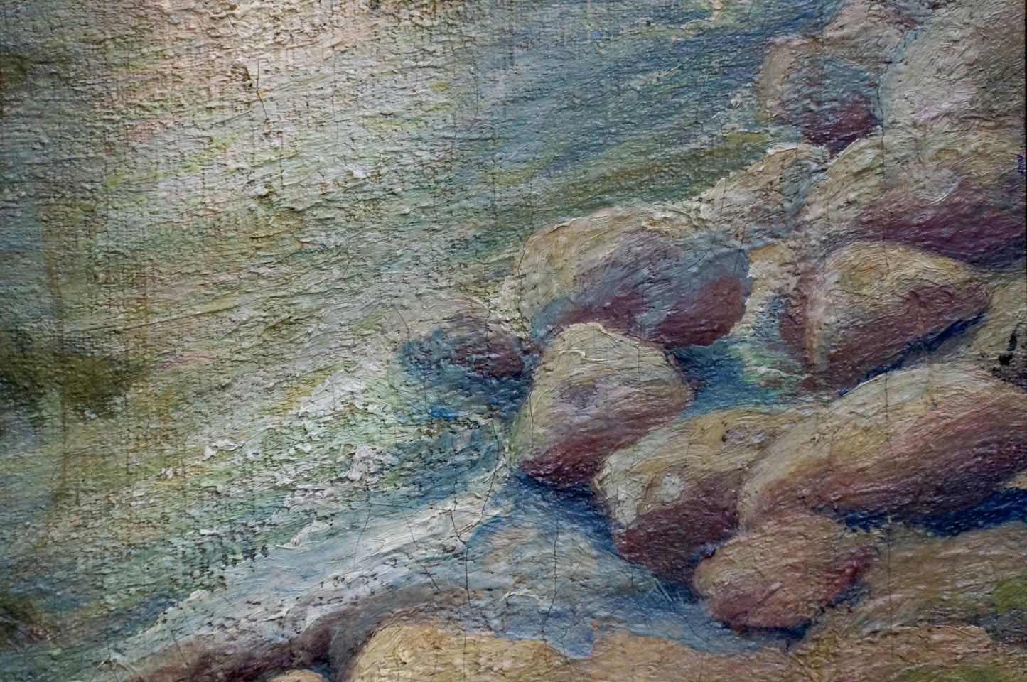 Oil painting Shore landscape Sabadysh Petr Evlampievich