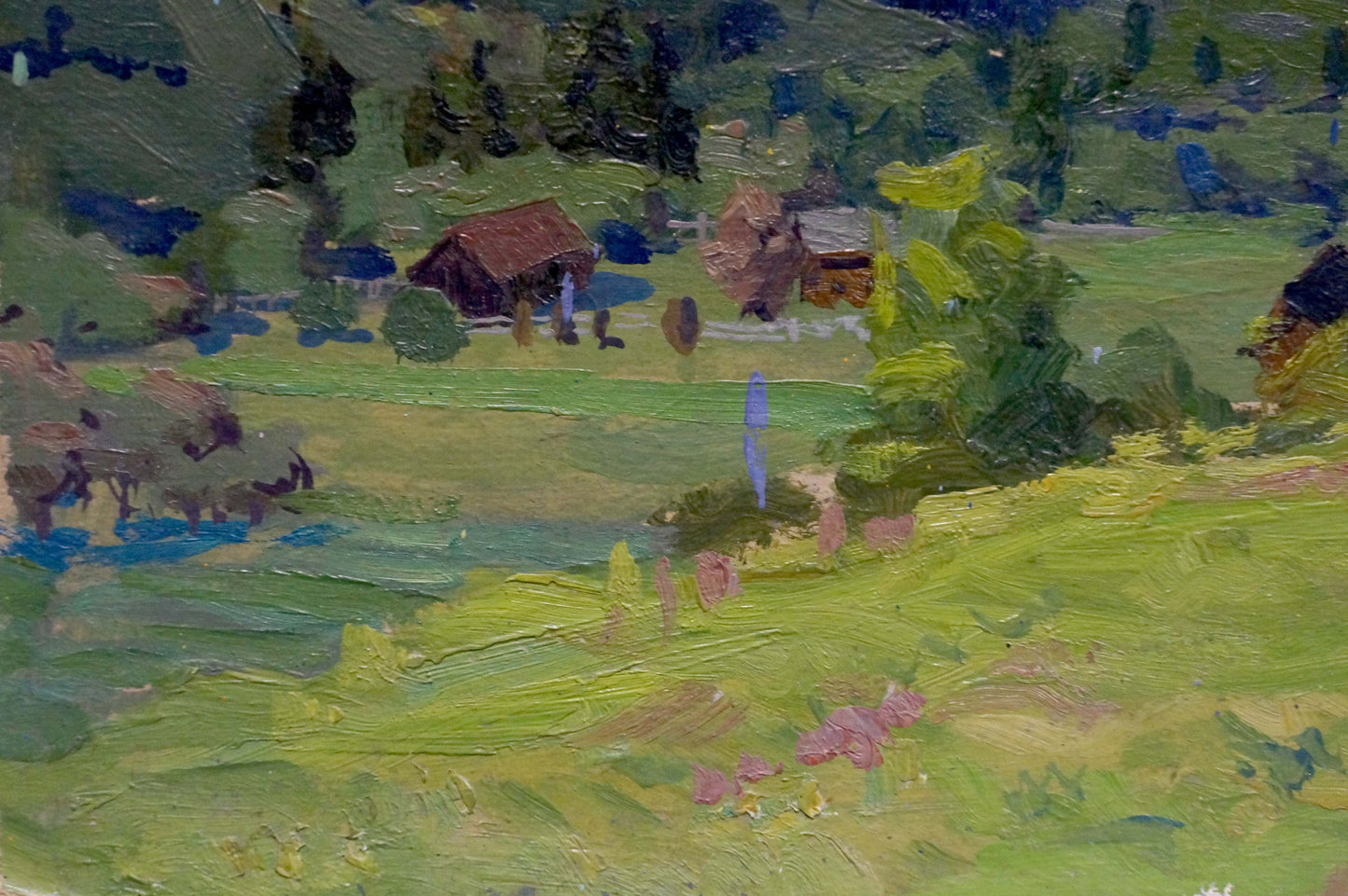 Oil painting Mountain landscape Fomin Anatoly Nikiforovich