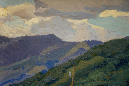 Oil painting Mountain landscape Fomin Anatoly Nikiforovich