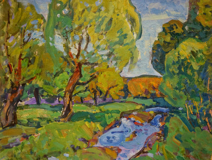 Oil painting The last rays of the sun Gaiduk Viktor Kirillovich