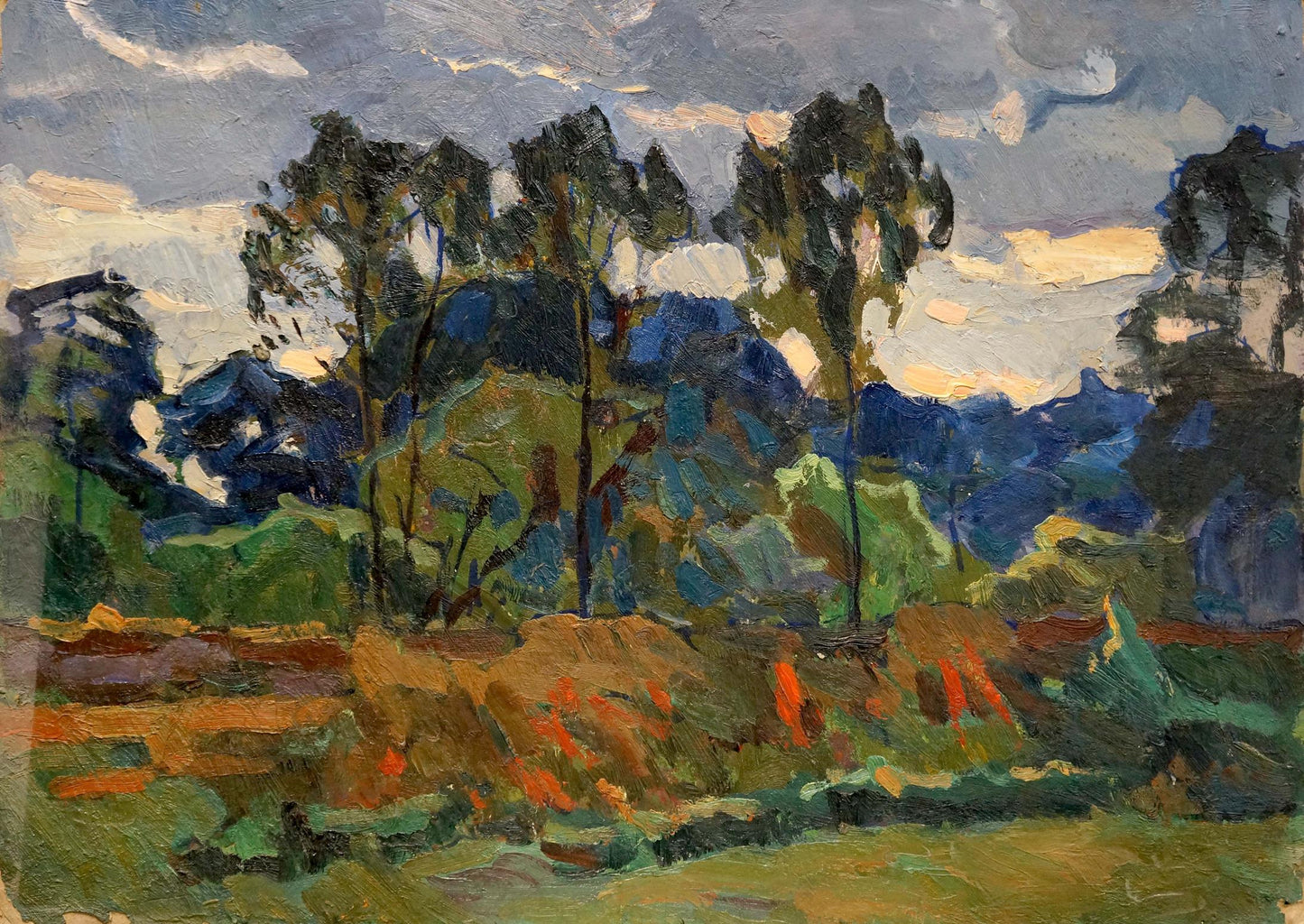 Oil painting In the evening Fomin Anatoly Nikiforovich