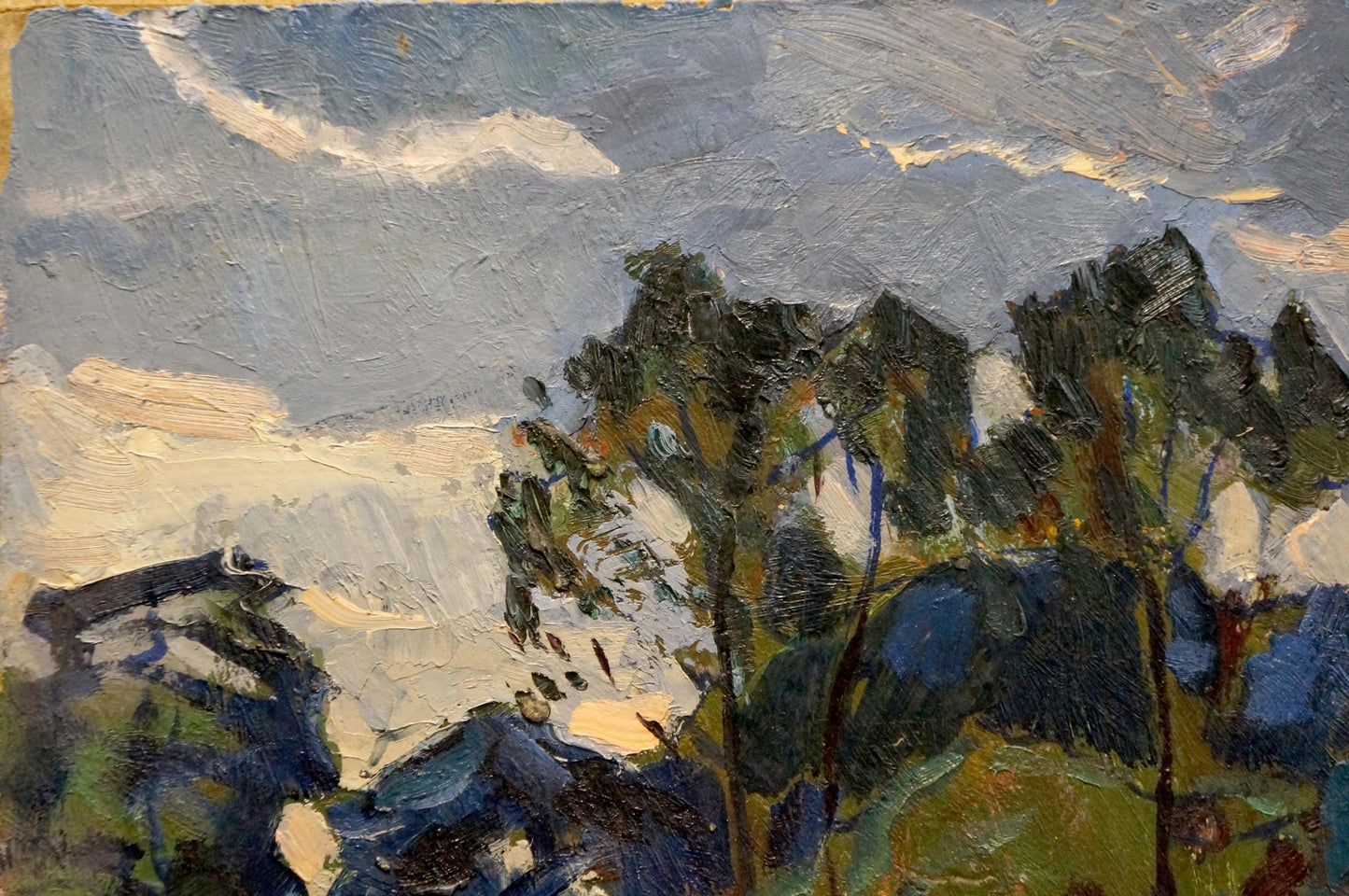 Oil painting In the evening Fomin Anatoly Nikiforovich