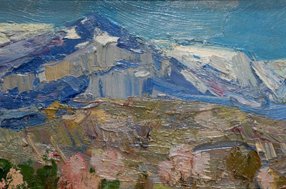 Oil painting Mountain landscape Arkady Strelov