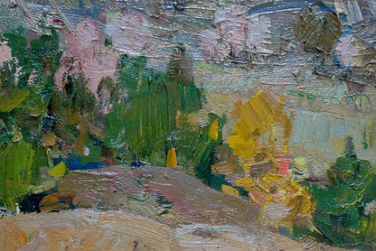 Oil painting Mountain landscape Arkady Strelov