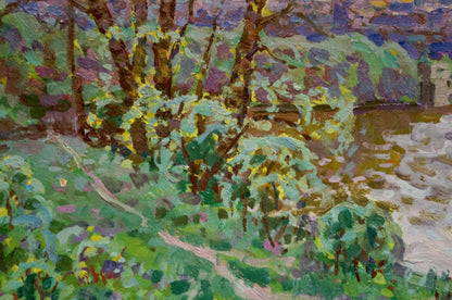 Oil painting City view Ruban Grigory Savelievich