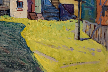 Oil painting Country courtyard in summer Ruban Grigory Savelievich