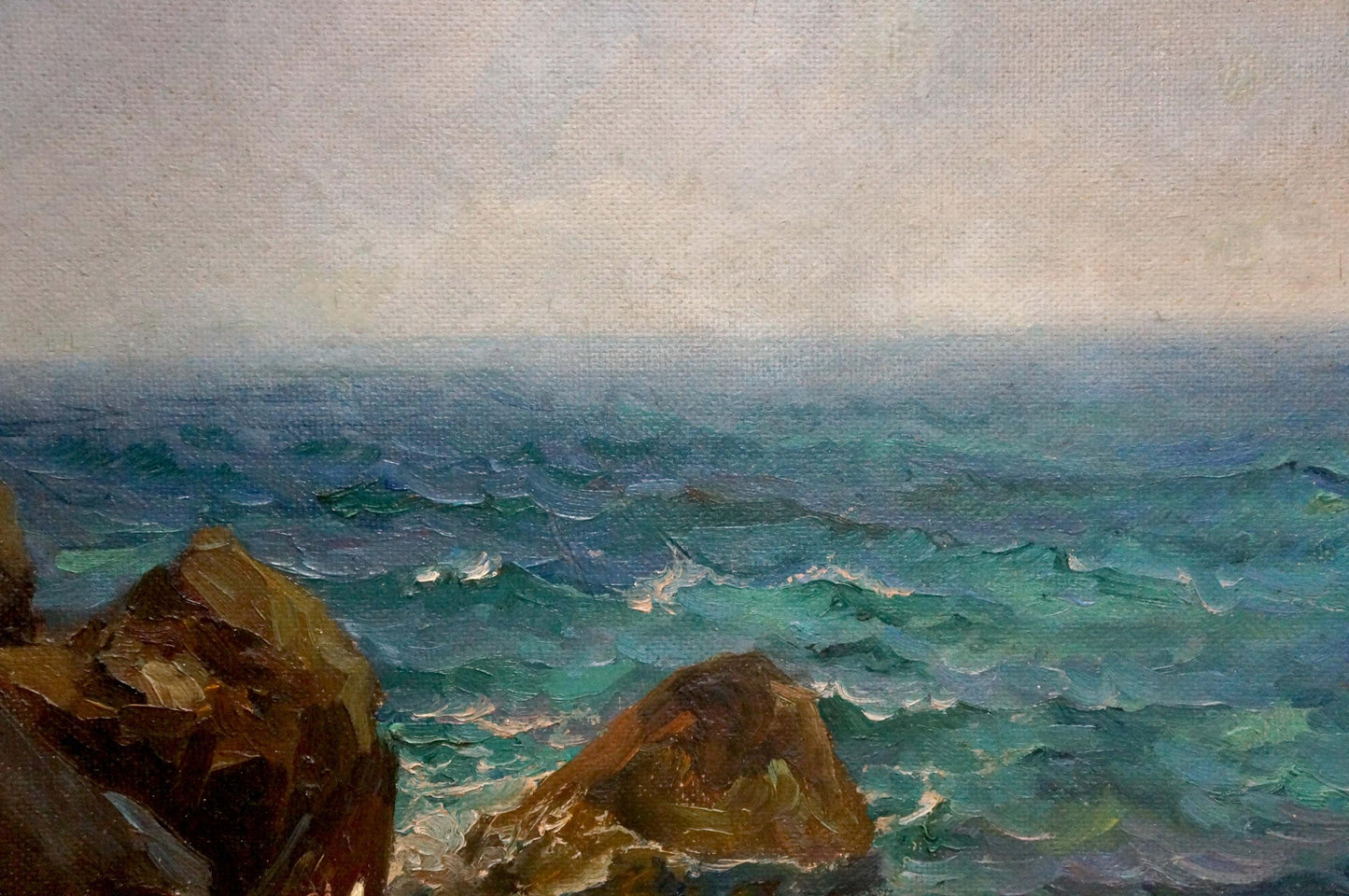 Oil painting Pacific sea Yakov Aleksandrovich Basov