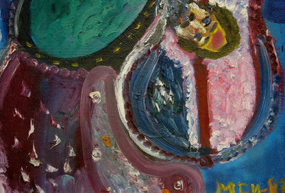 Abstract oil painting Musician Medvedeva E. I.