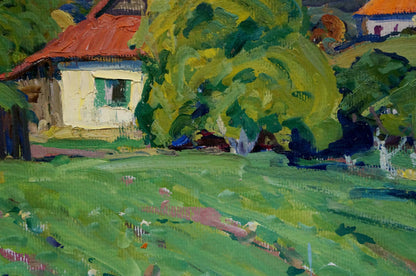 Oil painting Country life Fomin Anatoly Nikiforovich