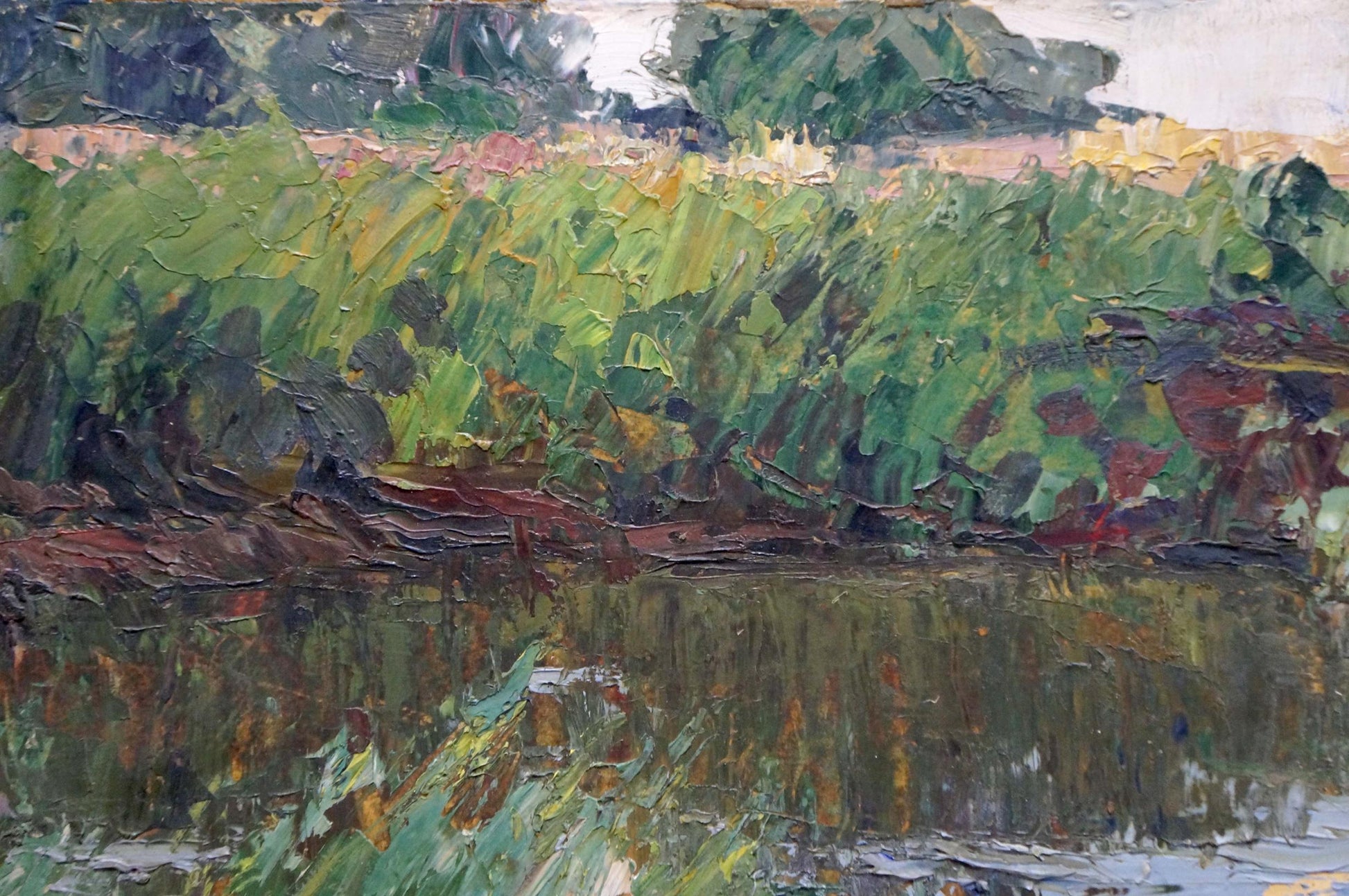 River Landscape: Oil Painting by Afanasiev Vladimir Nikolaevich