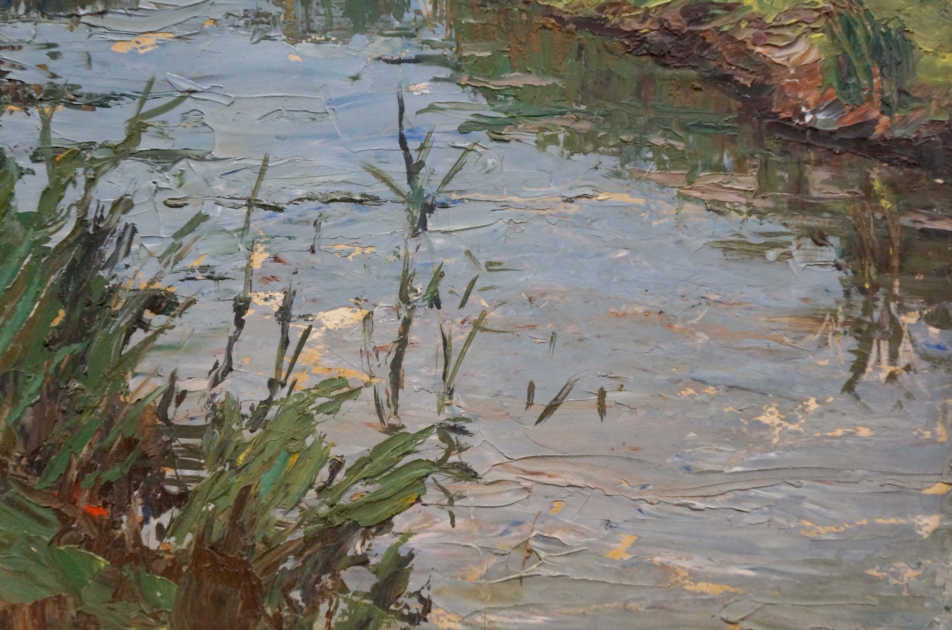 Landscape with River: Oil Painting by Afanasiev Vladimir Nikolaevich