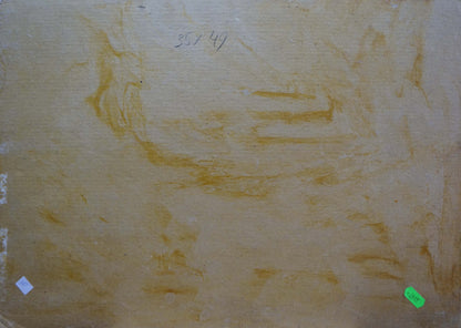 An unknown artist skillfully rendered a mining quarry in oil