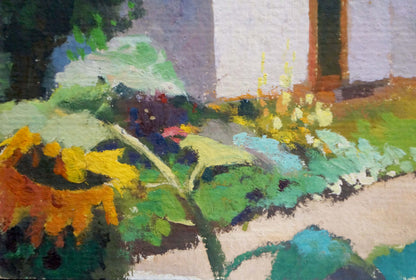 Oil painting Courtyard landscape