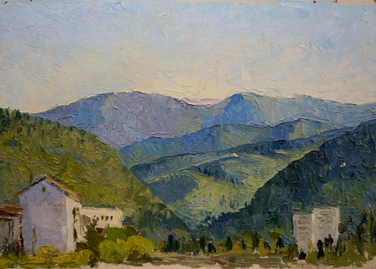 Oil painting Great Mountains Unknown artist