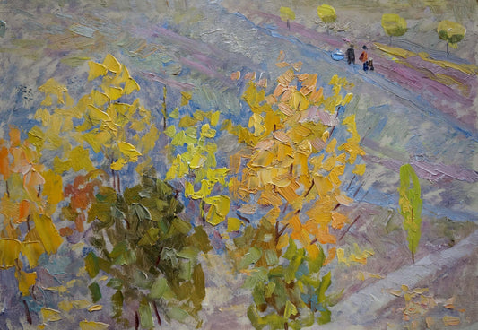Oil painting Walk in the park Zlyden' Yuriy Fedorovich