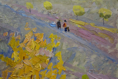 Oil painting Walk in the park Zlyden' Yuriy Fedorovich