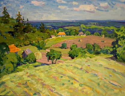 Oil painting It's a nasty day Kolosovsky Georgy Sergeevich