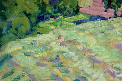 Oil painting It's a nasty day Kolosovsky Georgy Sergeevich