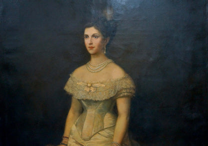 Oil painting Woman portrait Leman Nikolay Adolfovich
