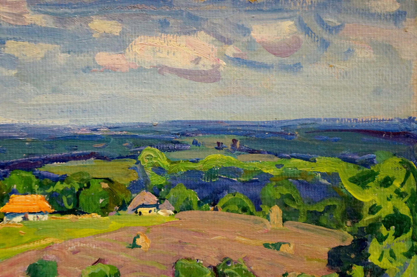 Oil painting It's a nasty day Kolosovsky Georgy Sergeevich