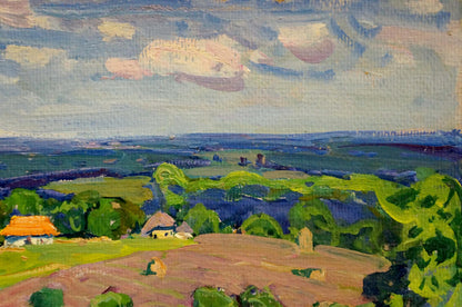 Oil painting It's a nasty day Kolosovsky Georgy Sergeevich