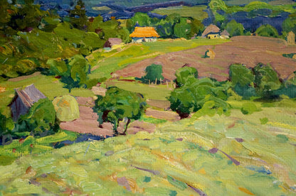 Oil painting It's a nasty day Kolosovsky Georgy Sergeevich