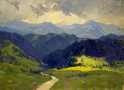 Oil painting Mountains landscape Kushnir Veniamin Vladimirovich