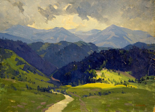 Oil painting Mountains landscape Kushnir Veniamin Vladimirovich