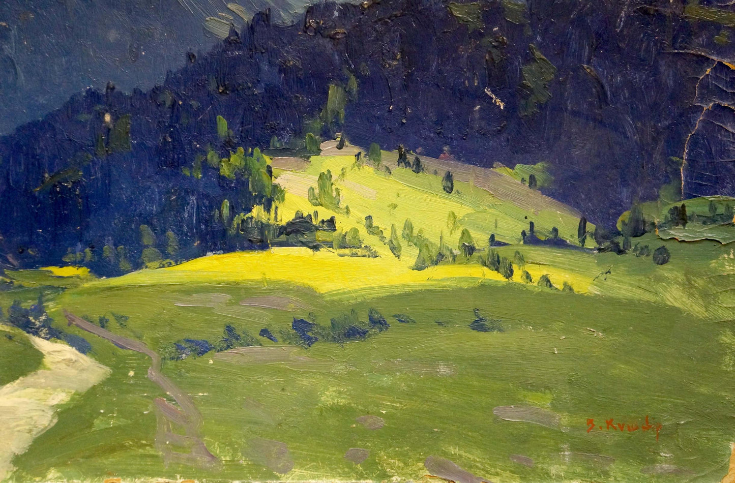 Oil painting Mountains landscape Kushnir Veniamin Vladimirovich