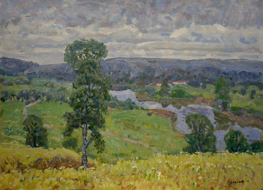 Oil painting After the rain Kolosovsky Georgy Sergeevich