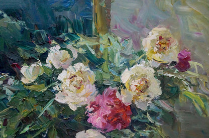 Oil painting Peonies Shapovalov Anatoly Gavrilovich