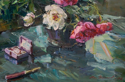 Oil painting Peonies Shapovalov Anatoly Gavrilovich
