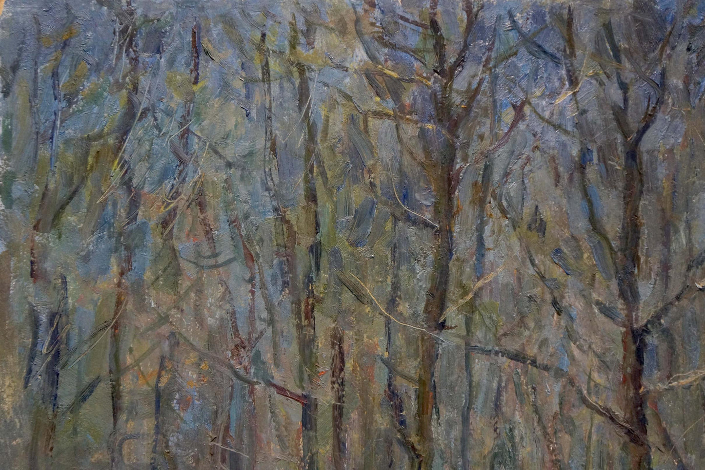 Oil painting People in the forest Petrashevsky Stanislav Vasilievich