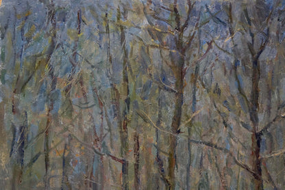 Oil painting People in the forest Petrashevsky Stanislav Vasilievich