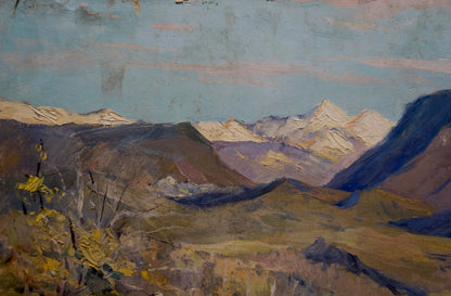 Oil painting Mountains landscape Egorov Boris Kuzmich