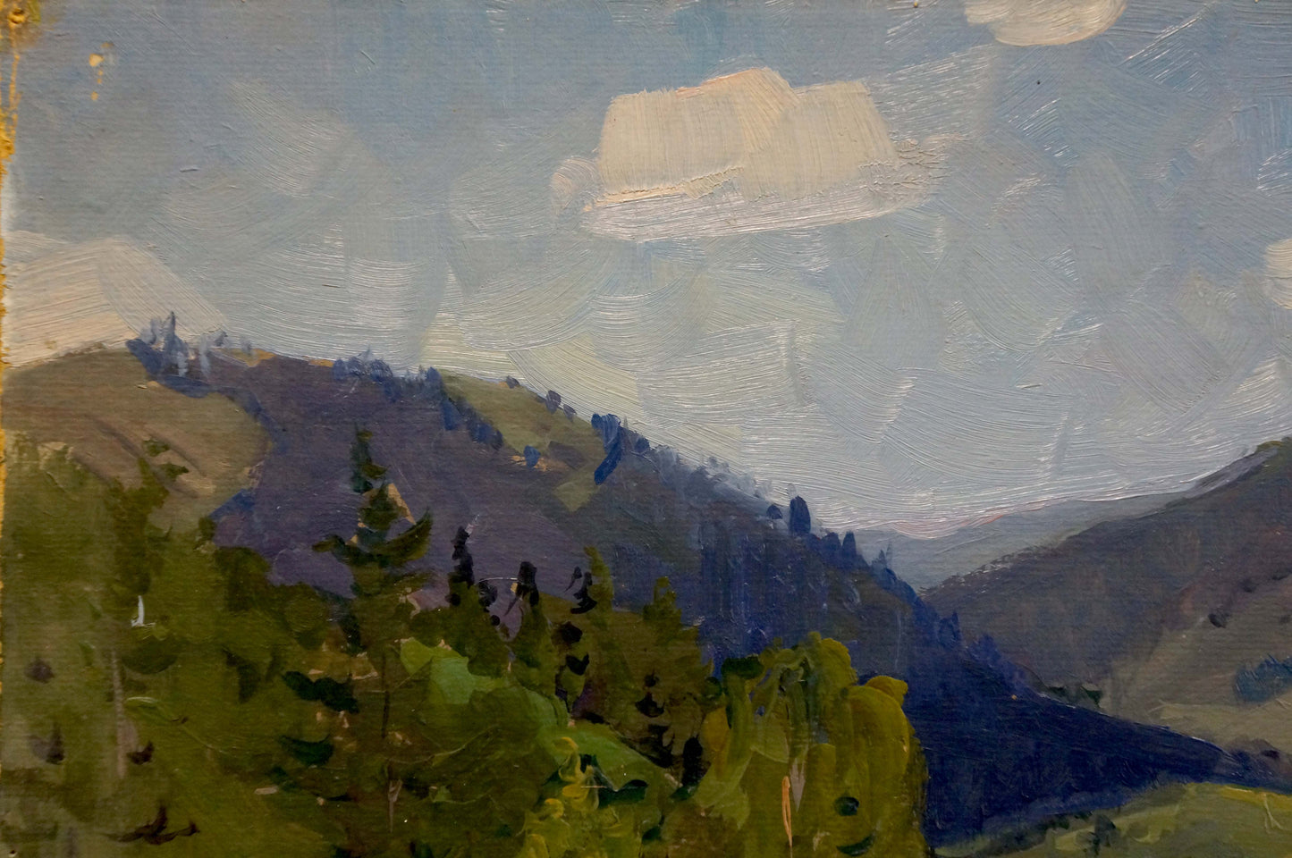 Oil painting Mountain landscape Fomin Anatoly Nikiforovich