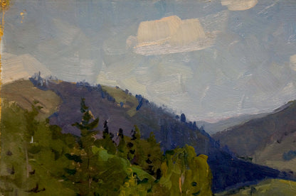 Oil painting Mountain landscape Fomin Anatoly Nikiforovich
