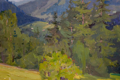 Oil painting Mountain landscape Fomin Anatoly Nikiforovich