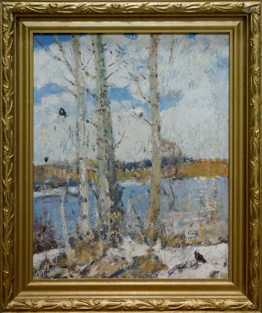 Oil painting Winter is leaving Nesterenko Nikolay Vasilievich